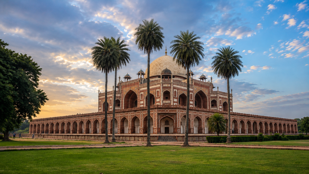 Golden hour at the Mughal monument