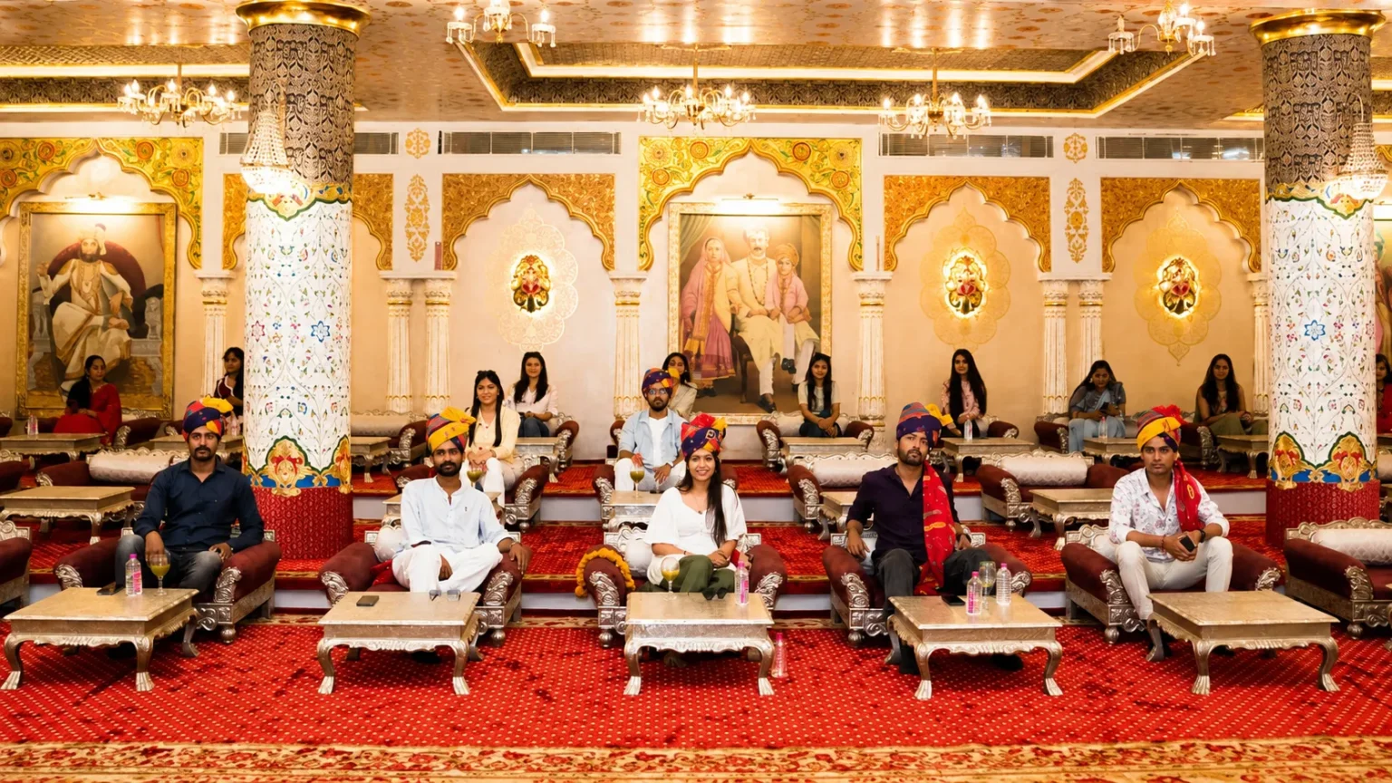 Traditional Royal Dining Hall at Virasat Restaurant Rajasthan