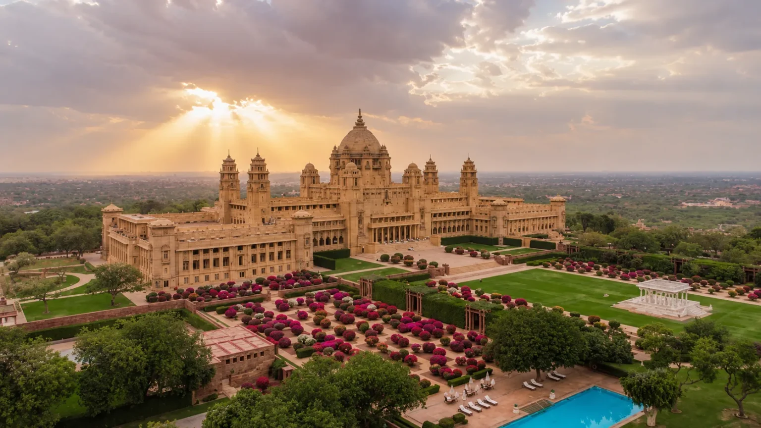 Ariel View of Umaid Bhawan Palace